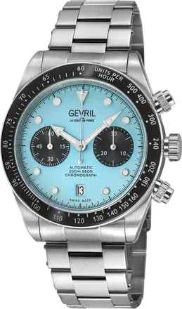 Gevril Group Barclay Chronograph Automatic Blue Dial Mens Watch 46722B