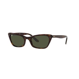 Ray-Ban Sunglasses, female, Brown, Size: 52 MM Lady Burbank Sunglasses in Havana/Green