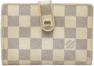 Louis Vuitton Pre-owned Vintage Canvas Bi-fold Wallet - Dames - Vintage Accessoires - Beige - ONE Size - Leer - Vintage