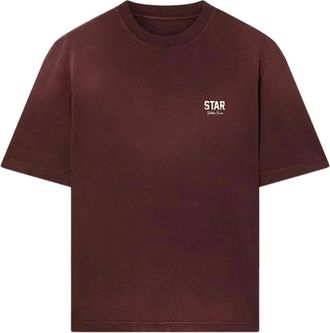 Golden Goose Star Relaxed Fit T-Shirt - male - Golden Goose - T-Shirts - Brown - L - Tops