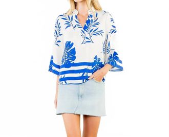 THML Clothing Palms Blouse In Blue