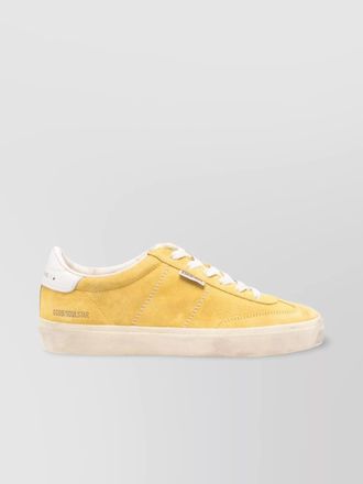 Golden Goose star suede panelled round toe sneakers