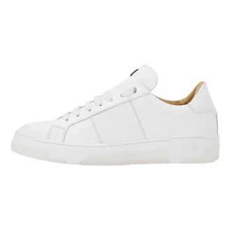 Philipp Plein Schoenen, unisex, Wit, 39 EU, Leer, Lo-Top Sneakers Monogram