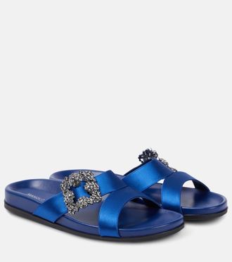 Manolo Blahnik Sandali Chilanghi in raso