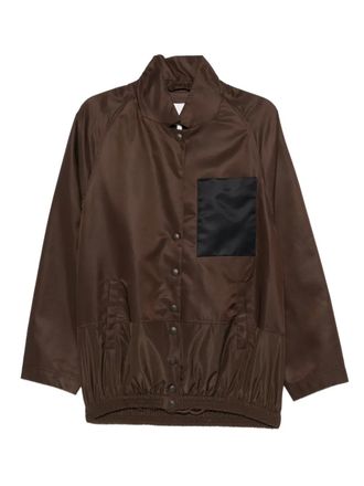 Tibi chest-pocket bomber jacket - women - Polyamide/Polyester - S - Brown