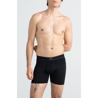 Saxx Daytripper Comfort Stretch Boxer Briefs in Black at Nordstrom, Size Xxx-Large