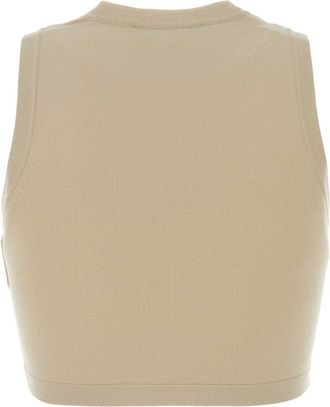 Weekend Womens Tank Top Beige Viscose Polyester Sweater