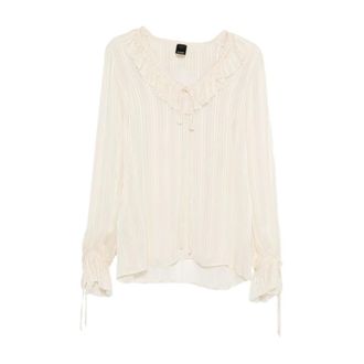 Pinko Swan Blouse - female - PINKO - Blouses - Beige - XS - Blouses & Shirts