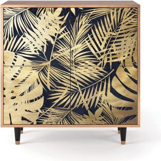 StoryZ Aparador azul y amarillo 4 puertas L 96 cm