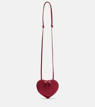Alaia Alaïa Le Coeur leather and suede crossbody bag