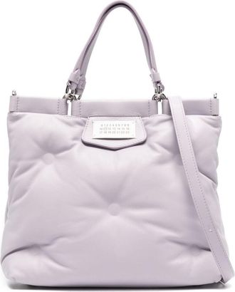 Maison Margiela small Glam Slam tote bag - women - Calf Leather/Fabric - OS - Purple