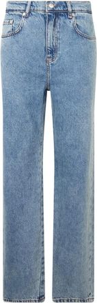 Moschino Jeans, Dames, Blauw, W29, Katoen, High-waisted Jeans