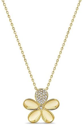 Sabrina Designs 14K 0.13 Ct. Tw. Diamond Flower Necklace