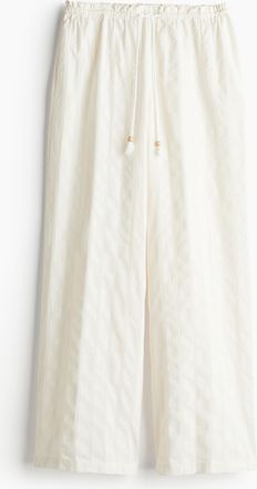 H&M Weite Hose mit Tunnelzug - White