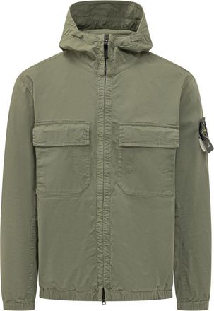 Stone Island Green Solid Hood Jacket
