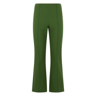 Vince Wide Trousers, female, Green, Size: XS Niki Mid-Rise Pintuck Crop Flare Pant