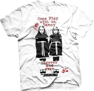 The Shining Official Mens Twins Come Play with Us White T-Shirt - Loose Fit