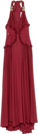 BABYLON Halterneck Maxi Jurk - Dames - Maxi kleedjes - Rood - M - Kleedjes