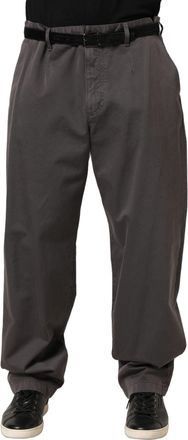 Dolce & Gabbana Mens Cotton Straight-Leg Trousers Gray