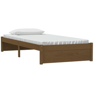 vidaXL Bed Frame without Mattress Honey Brown Solid Wood 90x190 cm Single Vidaxl