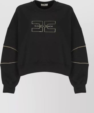 Elisabetta Franchi cotton ribbed sweatshirt