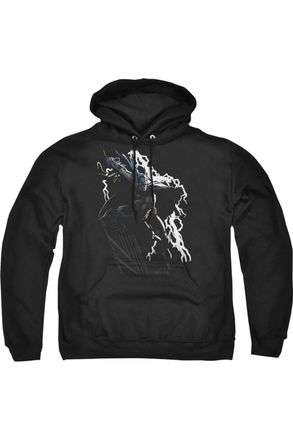 Gildan Justice League of America Lighting Crashes Adult Pull Over Hoodie / Hooded Sweatshirt