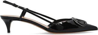 Valentino Garavani Schoenen, Dames, Zwart, 38 EU, Leer, VLogo Signature Slingback Pomp