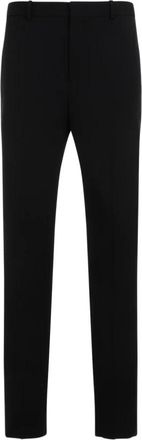 Saint Laurent Tuxedo wollen broek met satijnen bies - Heren - Slim Fit Broeken - Zwart - L - Wol - Broeken