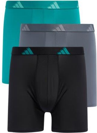 adidas All Day Microfiber Boxer Brief in Green/Onix Grey/Black at Nordstrom Rack, Size X-Large