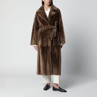 Arma Cappotto reversibile Rein marrone in pelle
