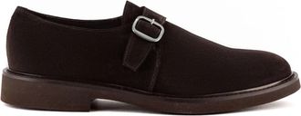 Doucal's Bruine su&egrave;de instapper met metalen gesp - Heren - Loafers - Bruin - 41 EU - Su&egrave;de - Schoenen