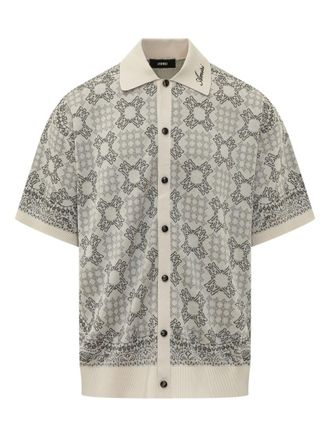 Amiri Grey Mesh Knit Shirt