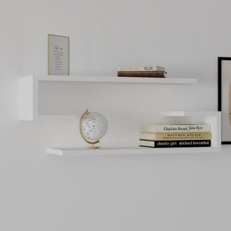 Dmora Estante Vallarsa, 2 Baldas, 60x20x15h Cm Blanco