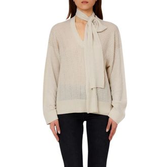Liu Jo Dames, Truien, Beige, Maat: XS Viscose