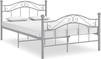 vidaXL Estructura De Cama De Metal Gris 120x200 Cm Vidaxl