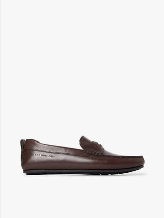 Tommy Hilfiger Leren mocassin met reli&euml;flogo