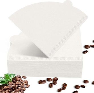 OEM 100 Filtros De Papel Redondos De Repuesto Para Caf&eacute; - 02 Filtros De Caf&eacute; - Filtros De Papel Para Cafetera Y Filtros Manuales (blanco)