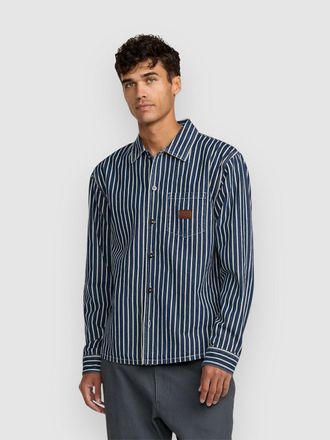 Rvca Dayshift Hickory Overshirt Jacke dark denim
