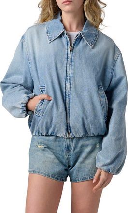 Blank NYC Denim Bomber Jacket in Bottomless Brunch at Nordstrom, Size X-Small