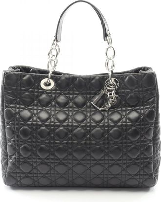 Dior Black Leather Tote Bag (Pre-Owned)