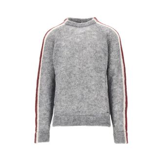 Dsquared2 Mohair-blend trui met ronde hals - Dames - Truien - Grijs - Maat: XL Mohair