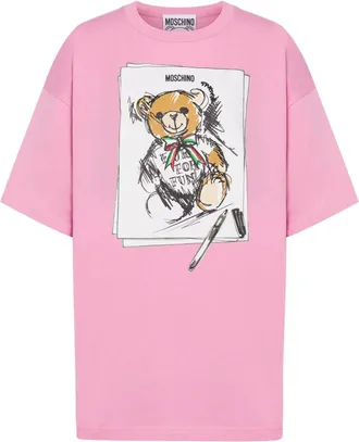 Moschino Teddy Bear cotton T-shirt - women - Cotton - M - Pink