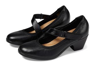 Clarks Emily2 Mabel High Womens Heels Black Leather : 8.5 B - Medium