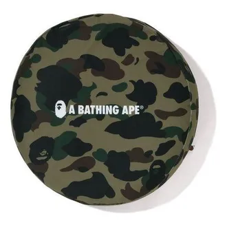 A Bathing Ape 1st Camo Circle Fluffy Beads Cushion Green 1J30-192-013-GRN