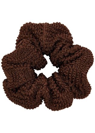 Hunza G Crinkle Scrunchie - Chocolate - One Size