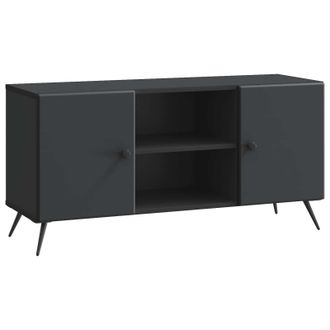 vidaXL Mueble De Tv Negro 102 X 34,5 X 50 Cm Madera De Ingenier&iacute;a Vidaxl