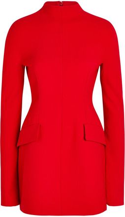 Sportmax Tefrite Darted High-neck Crepe Mini Dress - Red - 12 (UK12 / M)