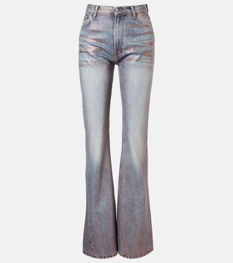 Acne Studios 2025F coated bootcut jeans