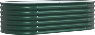 vidaXL Arriate elevado Verde 160 x 80 x 44 cm Acero Vidaxl