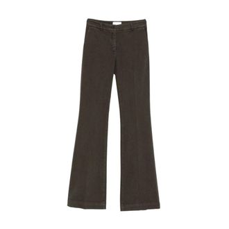 Via Masini 80 Flared Broeken - Dames - Jeans - Bruin - Maat: 2XS Katoen
